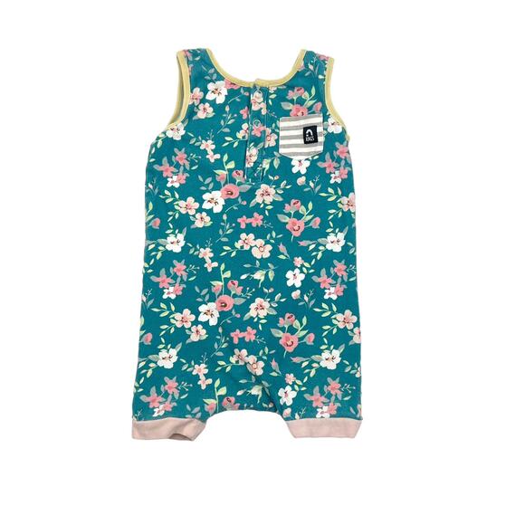 Rags Floral Henley Romper - Picture 1 of 6